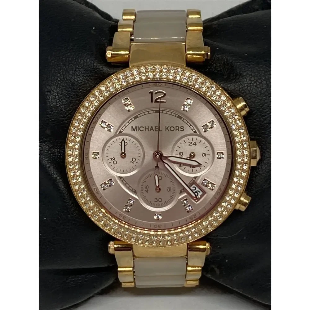 Michael Kors Parker MK5896 Womens Stainless Steel Analog Dial Quartz Watch UC586